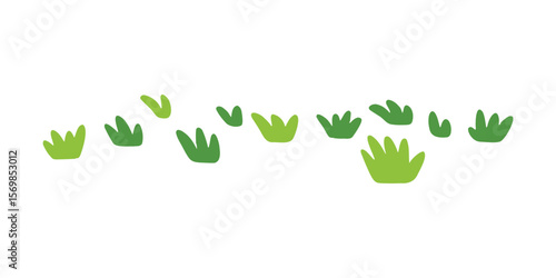 Patch of Greenery A Vibrant Collection of Grass Tufts for Natural Design and Decoration