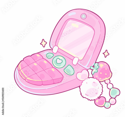 Pink Cute Cartoon Clipart Set - Bunny, Tea Cup, Book & More (PNG)
