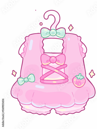 Pink Cute Cartoon Clipart Set - Bunny, Tea Cup, Book & More (PNG)