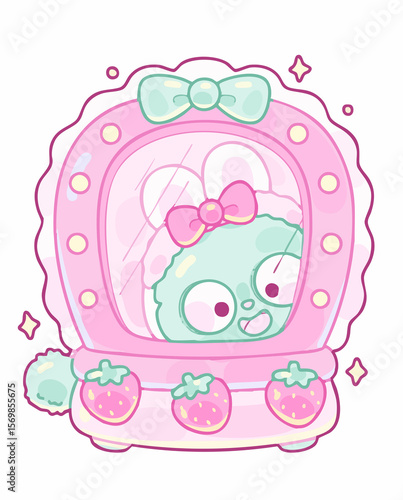 Pink Cute Cartoon Clipart Set - Bunny, Tea Cup, Book & More (PNG)