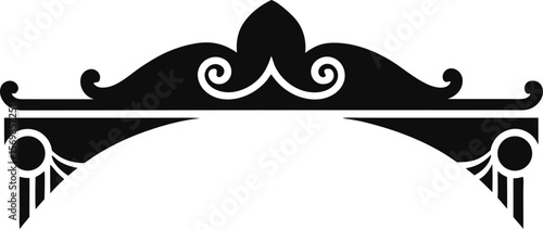 Decorative Cornice Architectural Icon Vector