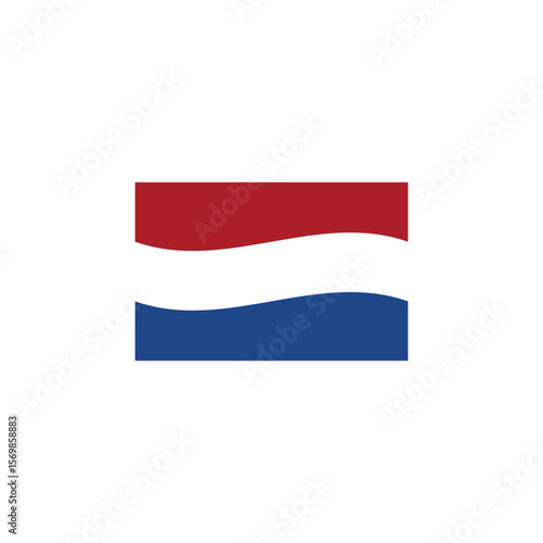 Free Download Dutch Flag Elements – Flowing Red and Blue Symbol Vector - GFXLoad