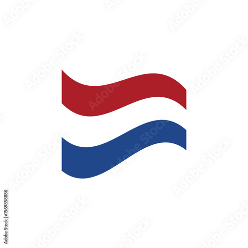 Free Download Simple Holland Flag Colors in Flowing Stripe Design - GFXLoad