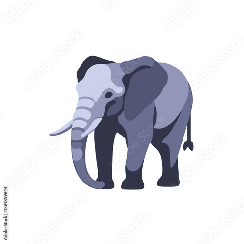 Cartoon Elephant Illustration-Adorable Animal Graphic-Simple Elephant Design-Cute Wildlife Clipart-Gentle Giant Image-Nature Inspired Art-Kids Room Decor Idea