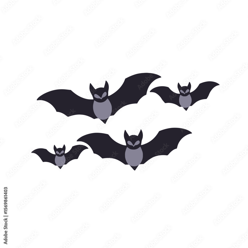 Halloween Bats Illustration-Spooky Flying Bats-Dark Winged Creatures with Glowing Eyes-Festive Halloween Clipart-Halloween Party Decoration-Isolated on White Background Halloween Bats Illustration-Spooky Flying Bats-Dark Winged Creatures with Glowing Eyes-Festive Halloween Clipart-Halloween Party Decoration-Isolated on White Background