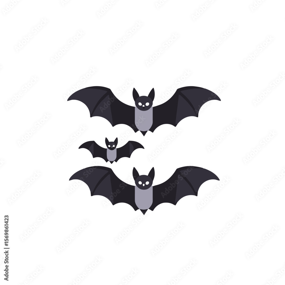 Halloween Bats Flying Illustration-Cute Bat Cartoon-Spooky Season Decoration-Trick or Treat Night Image-Halloween Party Invitation-Creepy Animal Silhouette_ Halloween Bats Flying Illustration-Cute Bat Cartoon-Spooky Season Decoration-Trick or Treat Night Image-Halloween Party Invitation-Creepy Animal Silhouette_