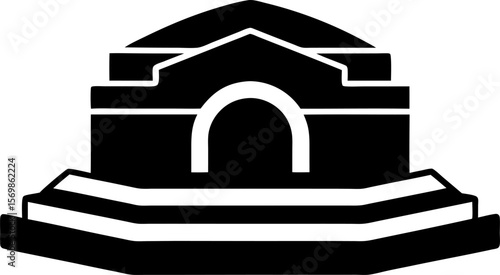House Stone Foundation Graphic Illustration