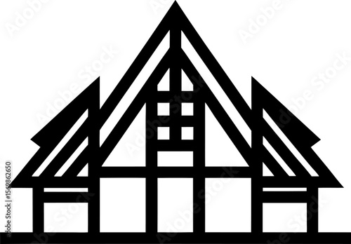 Tudor Style Timber Frame House Icon
