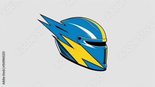 Knight Helmet with Lightning Bolt