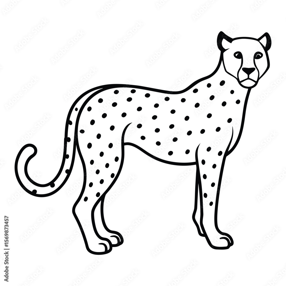 Fototapeta premium vector illustration of a leopard