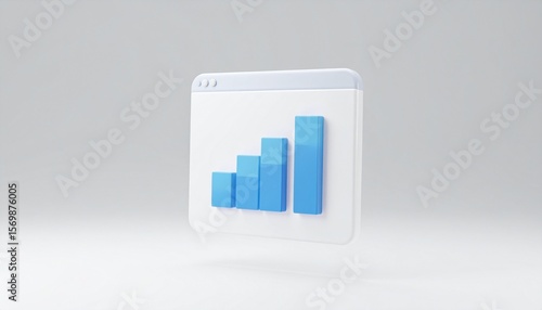 A bar graph jumping over a rotating spreadsheet icon