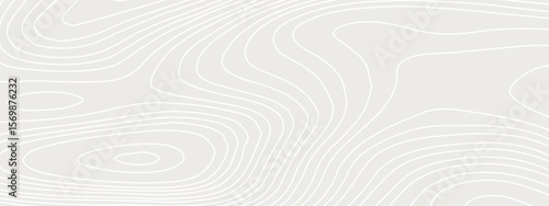 Abstract wavy topographic map. Abstract wavy and curved lines background. Abstract geometric topographic contour map background. Vector illustration.