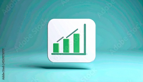 A bar graph jumping over a rotating spreadsheet icon