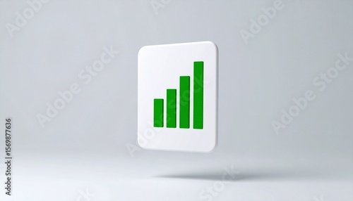 A bar graph jumping over a rotating spreadsheet icon