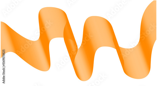 Wavy Blend Abstract Curved Orange Color Background Design Vector Illustration