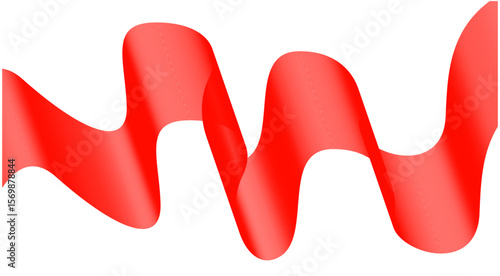 Wavy Blend Abstract Curved Red Color Background Design Vector Illustration