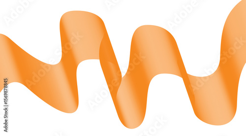 Wavy Blend Abstract Curved Orange Color Background Design Vector Illustration