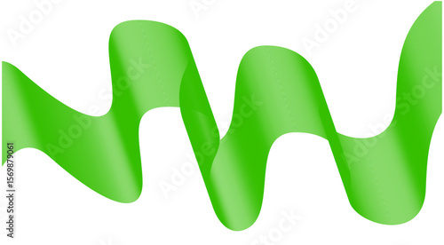 Wavy Blend Abstract Curved Green Color Background Design Vector Illustration