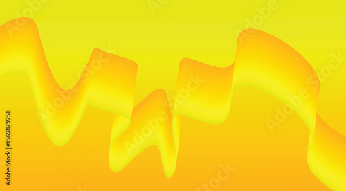 Wavy Blend Abstract Curved Background Yellow Design Vector Illustration
