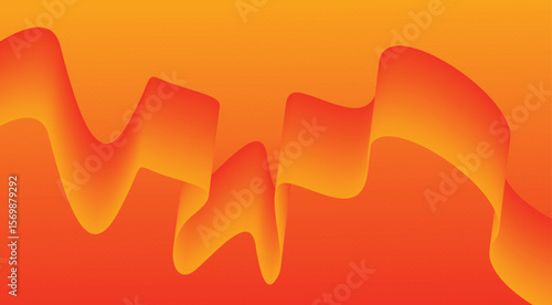 Wavy Blend Abstract Curved Background Orange Design Vector Illustration