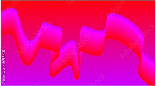 Wavy Blend Abstract Curved Background Pink Design Vector Illustration