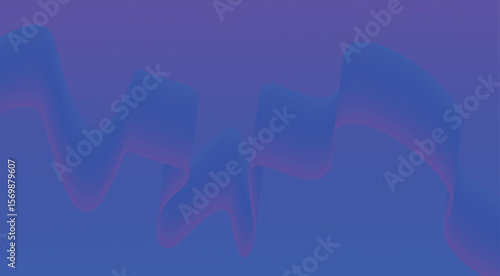 Wavy Blend Abstract Curved Background Blue Design Vector Illustration