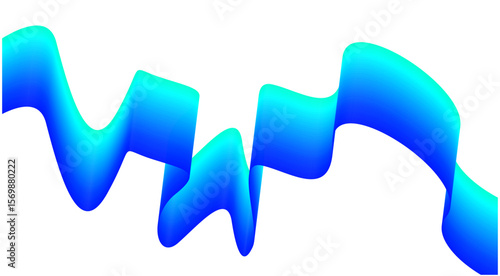 Wavy Blend Abstract Curved Blue Cyan Background Design Vector Illustration