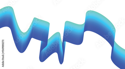 Wavy Blend Abstract Curved Blue Cyan Background Design Vector Illustration
