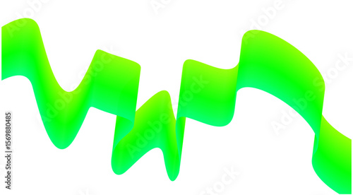 Wavy Blend Abstract Curved Green Background Design Vector Illustration