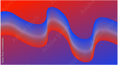 Abstract Blend Wavy Multicolor Gradient Curved Background Design Vector Illustration