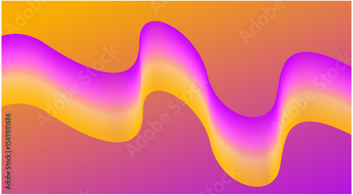 Abstract Blend Wavy Curved Background Colors Design Vector Illustration