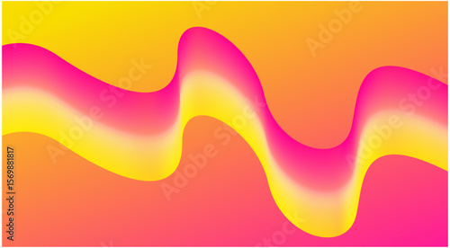 Abstract Blend Wavy Curved Background Gradient Colors Design Vector Illustration