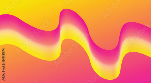 Abstract Blend Wavy Curved Background Gradient Colors Design Vector Illustration