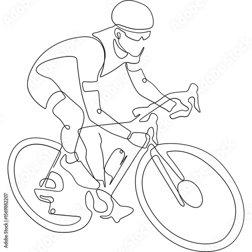 bicycle line art sport