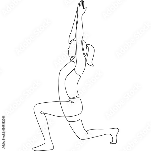 yoga line art sport