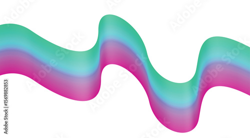Abstract Blend Wavy Curved Gradient Colors Background Design Vector Illustration