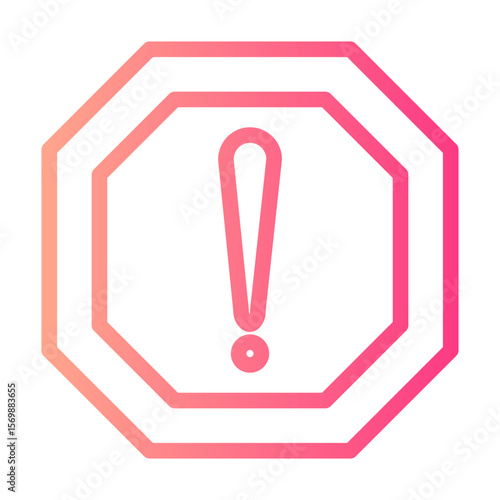 caution gradient icon