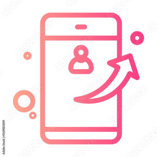 outgoing call gradient icon