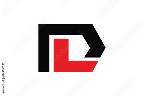 Letter D, L, DL OR LD logo. monogram vector logo in a modern line style.	