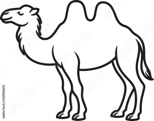 Stylized Camel With Two Humps animal mammal