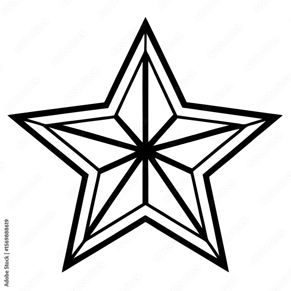 Obraz premium Simple Education Star Outline