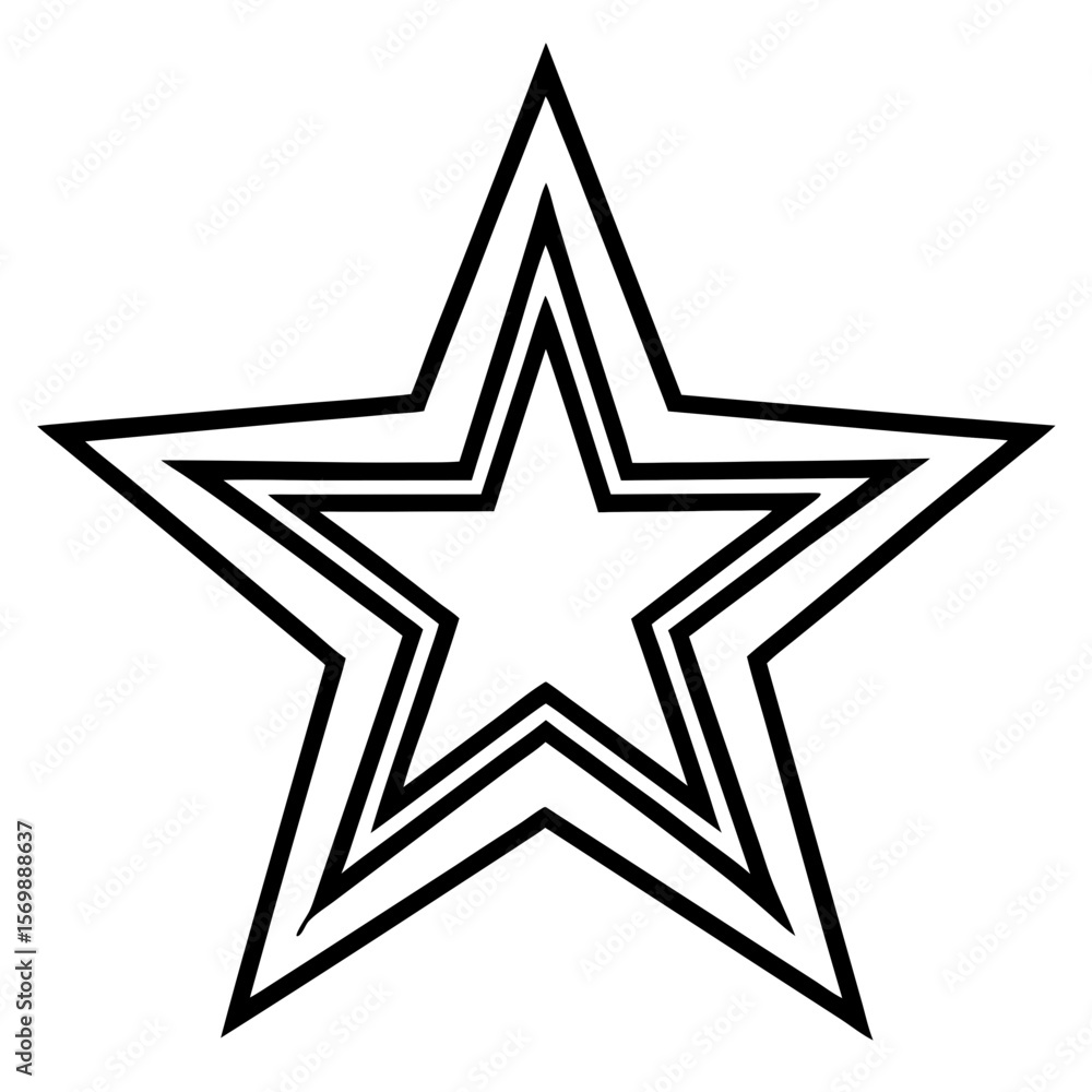 Fototapeta premium Simple Education Star Outline