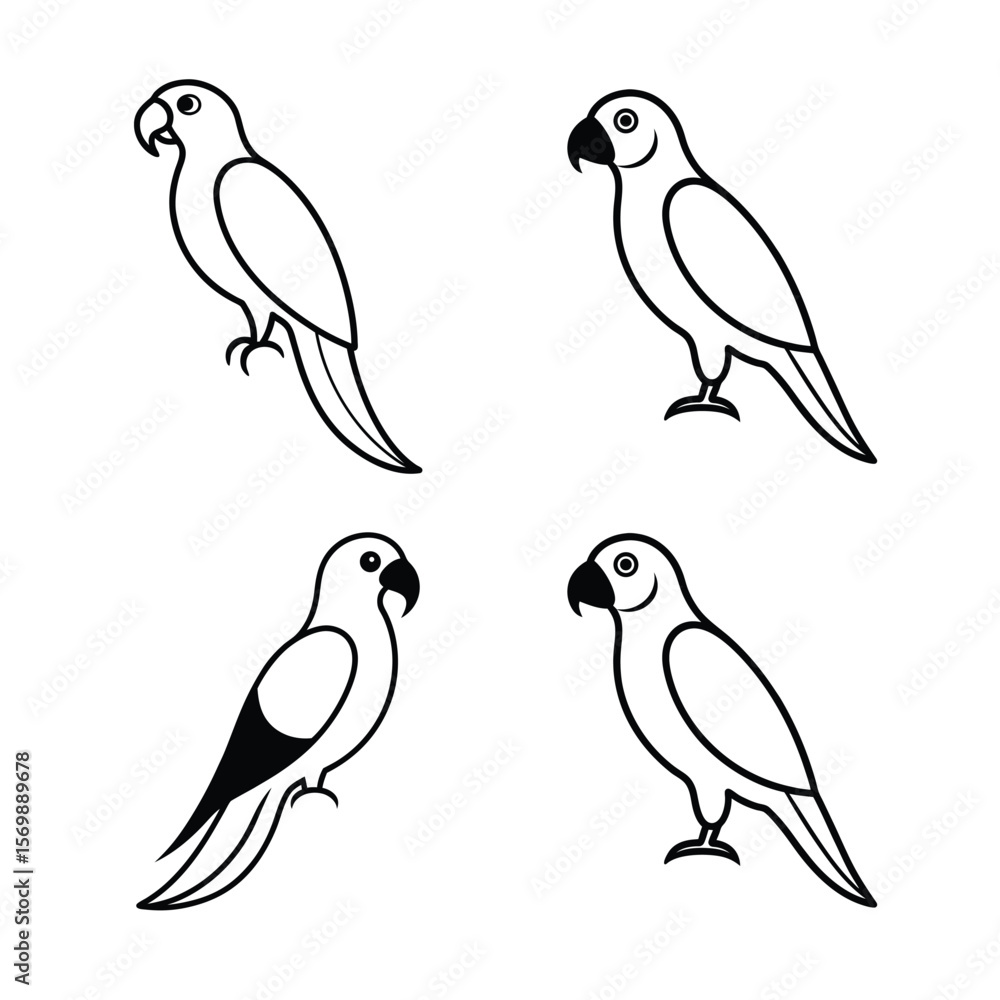 Fototapeta premium silhouette Parrot