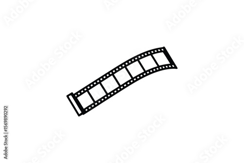 Film Strip Icon or Logo in Black Silhouette