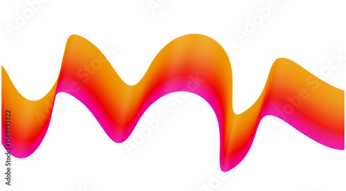 Abstract Blend Wavy Curved Gradient Orange Design Background Vector Illustration