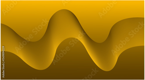 Abstract Blend Wavy Curved Background Yellow Design Vector Illustration