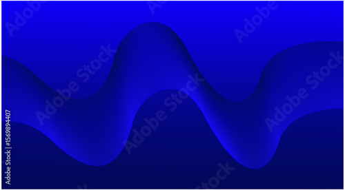 Abstract Blend Wavy Curved Background Blue Design Vector Illustration