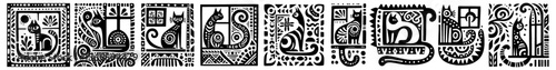Hand‑Drawn Siamese Cat Illustration, Tribal Pet Folk Art Pattern Vector for Animal Lover and Domestic Life Theme Designs