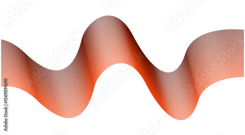 Abstract Blend Wavy Curved Orange Design Background Vector Illustration