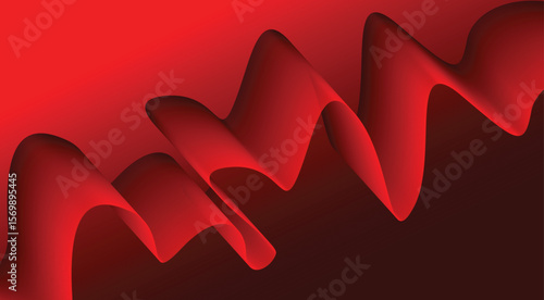 Abstract Blend Wavy Flowing Curved Background Red Design Vector Illustration